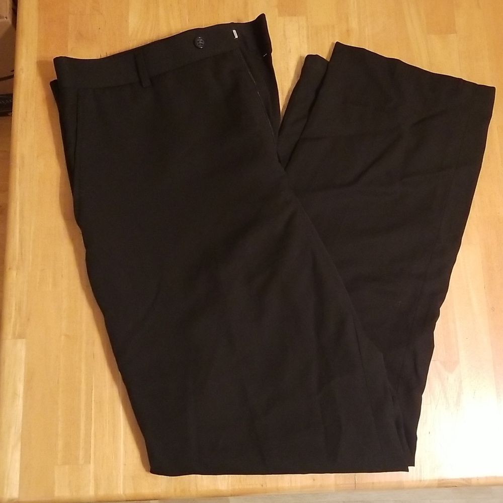 Stafford Mens Black Dress Pants 38x32
